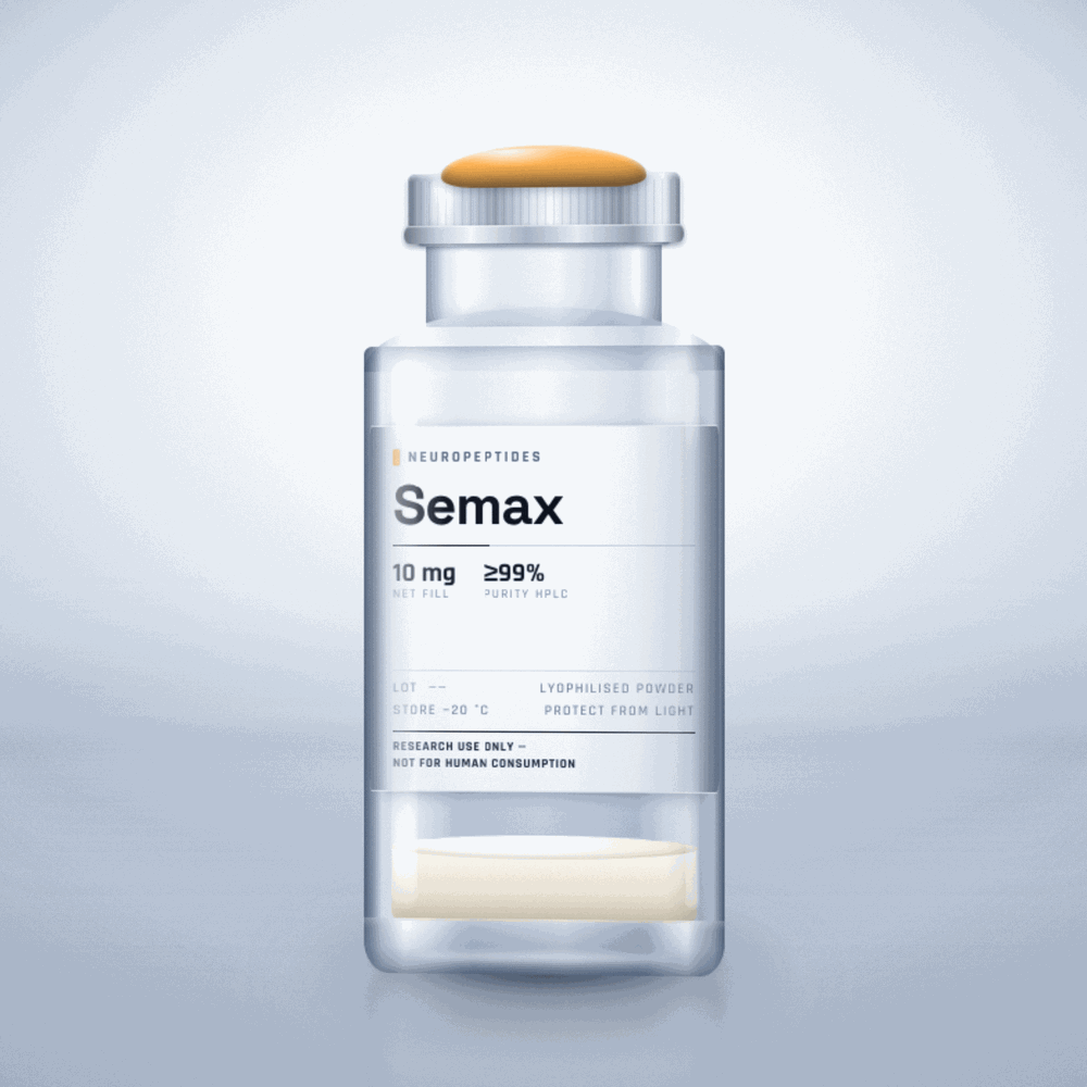 Semax — lyophilised research compound vial, for laboratory research use only